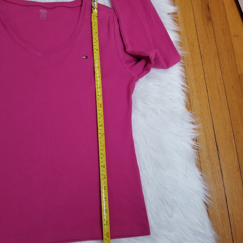 TOMMY HILFIGER V-Neck Sweater Color Pink, SIZE XL/TG. - Picture 13 of 14